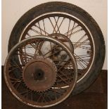 An AMC front and rear wheel (2).