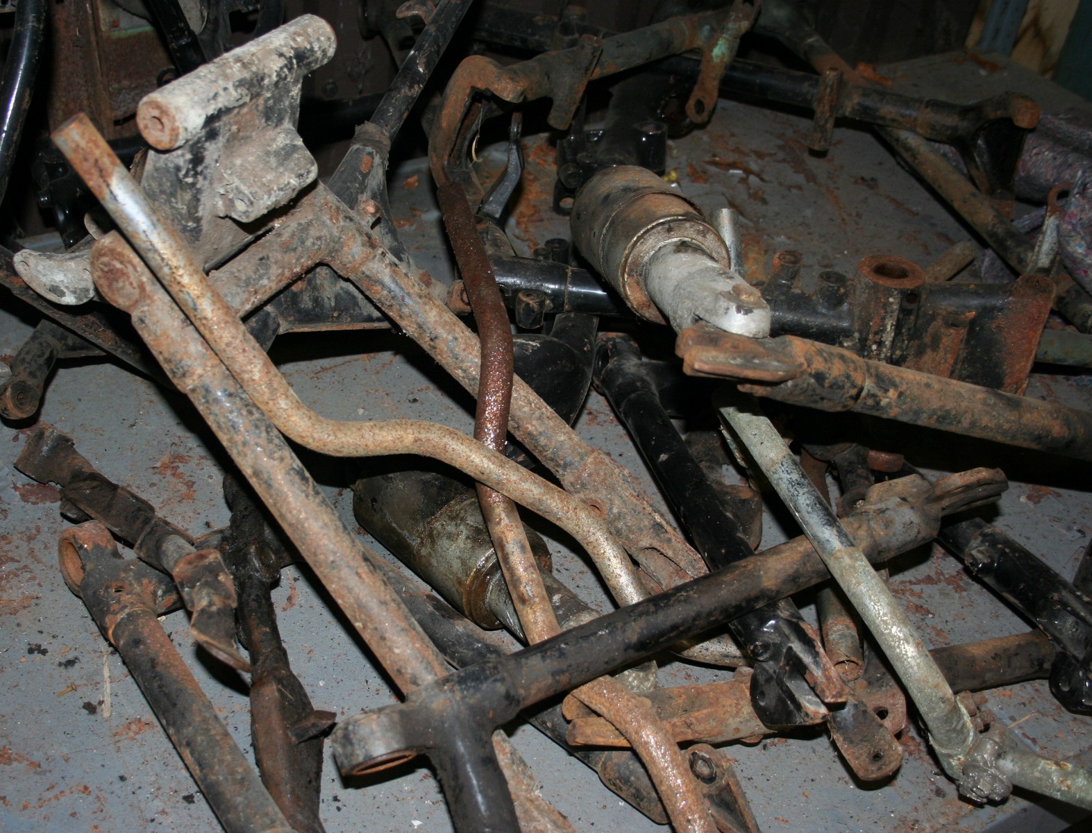 A collection of AMC frames and frame parts.