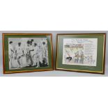 Cricket - signed photograph of players in the field, including Fred Trueman, Colin Cowdrey, Ted