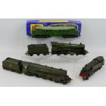 Hornby Dublo - four locomotives comprising Deltic Type Diesel Co-Co, boxed, Castle Class 4-6-0