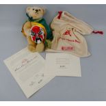 A Steiff Chinese Opera Teddy bear 2003, limited edition number 615/1500 in original bag with