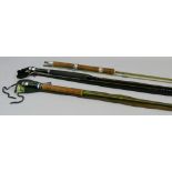 Fishing - three fishing rods, an ESS Octopus Gold Seal Standard rod without bag, a Shakespeare Sigma