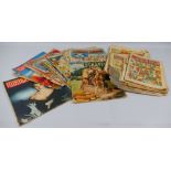 Mickey Mouse Weekly and Comics, approximately twenty-five complete and part issues 1939-50