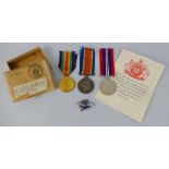 Two WWI medals, comprising British War Medal and Victory Medal awarded to 162277. 3.A.M.W.L.