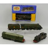 Hornby Dublo - four locomotives comprising 4MT Standard 2-6-4 tank locomotive no.80045, boxed, Class