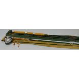 Fishing - a Lee of Redditch and Pershore "Newlee" 3 piece cane rod, together with a Sealey "Glave 2"