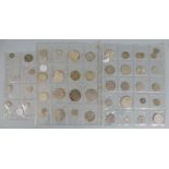 A mixed quantity of silver and cupro nickel coins, various dates and countries, to include two