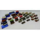 Hornby Dublo - over thirty various wagons and vans, some boxed, including low and high sided,