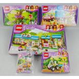 Lego - Friends series, box nos.3188 Sophie/Mia, 3065 Olivia, 3186 Emma and 3935 Stephanie and pack