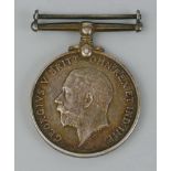 A WWI British War Medal, awarded to 1606 A.Sjt.L.J.Dobson E.R. of Yorkshire Yeomanry