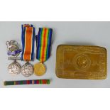 Two WWI medals, comprising British War Medal and Victory Medal awarded to 17-419 Pte.E.A. Foulger