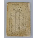 A WWI folding trench map, for Lens, Edition 10A, linen mounted and dated November 1917, 65cm x 91cm