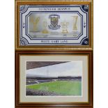 Football - after Peter Watson, a signed limited edition print entitled "Leeds United Elland Road,