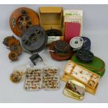 Fishing - a quantity of fishing reels, including the Leeds Reel, the Sea Reel, a Ryobi fly reel, and