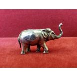 An Edwardian silver novelty pin cushion, Birmingham 1904 in the form of an elephant