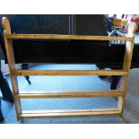 Stripped pine four-tier open Delft rack, 139cm wide