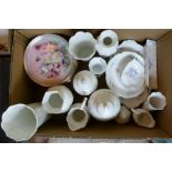 Aynsley china 'Little Sweetheart' pattern, a selection of various bowls, jars, vases together with