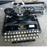 A Hammond Multiplex manual typewriter, in case