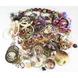 A quantity of Victorian and later costume jewellery