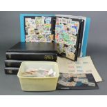 3 stamp albums of used world stamps - Aidan, Belgium, Hungary, Hong Kong, Canada, Nigeria, an