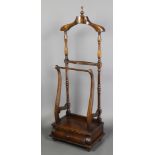 A Victorian style mahogany clothes valet, the base fitted a drawer 54"h x 20"w x 13"d