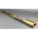 A 19th Century brass 3 drawer telescope