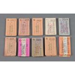 A collection of various London Transport bus tickets