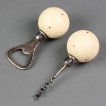 Of golfing interest, a novelty Crown Cork bottle opener, the terminal in the form of a golf ball