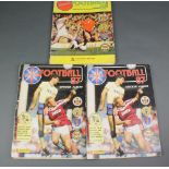 A complete 1981 Panini football sticker album together with 2 ditto 1987 series