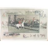 Snaffles (Charles Johnson Payne) a print, A Point To Point within a vignette border 19 1/2" x 30"