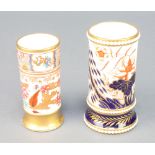 A 19th Century Spode spill vase decorated with flowers no. 868 4", ditto no.2214 4 1/2" The first