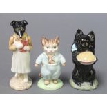 Three Beswick Beatrix Potter figures - Duchess 4", Tom Kitten 3 1/2" and Pickles 4 1/2"