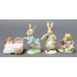 A Royal Albert Beatrix Potter figure - Benjamin ate a lettuce leaf 4 3/4" , a Beswick ditto Peter