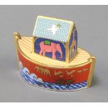 A Royal Crown Derby Japan pattern paperweight in the form of Noah's Ark 3" (no stopper)