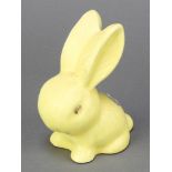 A yellow glazed Sylvac figure of a rabbit 990 5"