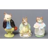 Three Beswick Beatrix Potter figures - Pigling Bland 4", Samuel Whiskers 3 1/4" and Ribby 3 1/4"