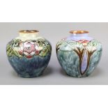 A Royal Doulton squat vase of ovoid form impressed Royal Doulton UBW 8 1/2" and a similar vase