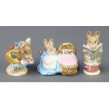 2 Beswick Beatrix Potter figures - Apply Dapply 3 1/2" and Tailor of Gloucester 3 1/2", a Royal