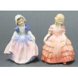 Two Royal Doulton figures - Dinky Do HN1678 4 1/2" and Rose HN1368 5"