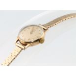 A lady's 9ct yellow gold Omega wristwatch, 12 grams