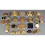 A collection of Art Deco and later compacts and lipstick holders