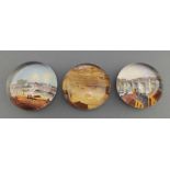 3 Victorian paperweights, 1 with a view of Broadstairs 3"