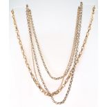 4 9ct yellow gold necklaces, 24 grams