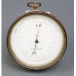A 19th Century French aneroid barometer with paper dial 5"