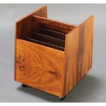 Rolf Hesland manufactured for Bruksbo, a square rosewood 4 division record/magazine caddy 15"h x