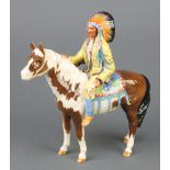 A Beswick figure - mounted Indian 1391 8 1/2"
