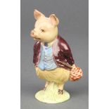 A Beswick Beatrix Potter figure Pigling Bland, 1st version (deep maroon jacket) 1365 4 1/4"