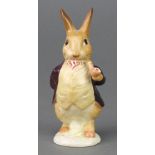 A Beswick Beatrix Potter figure Mr Benjamin Bunny (dark maroon jacket) 1940 4 1/4"