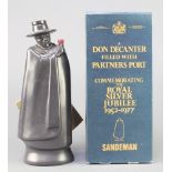 A Wedgwood Royal Silver Jubilee 1952-1977 Sandeman port decanter, with contents, boxed