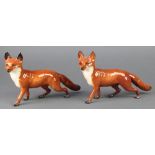 2 Beswick figures Standing Fox, gloss, 1016A 4"